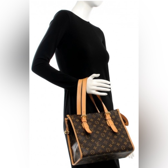 Vintage Louis Vuitton Classic Monogram Tote in Brown and Tan- Popincourt - Picture 1 of 11